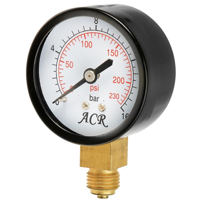 Манометр ACR, радиальный, Дк 50 мм, 1,6 МПа, наружная резьба 1/4"