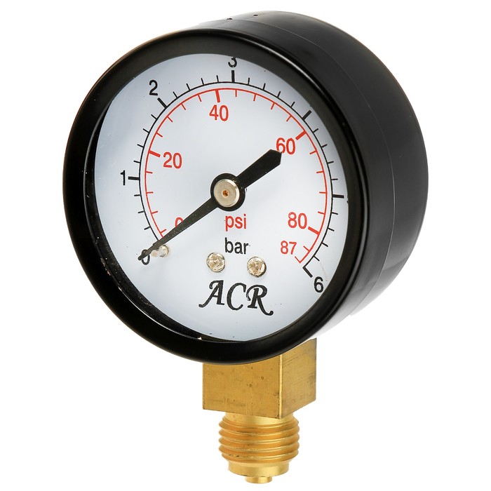 Манометр ACR, радиальный, Дк 50 мм, 0,6 МПа, наружная резьба 1/4"