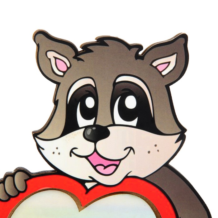 Фоторамка из МДФ для фото 10х15 см "Енот" 19х20 см