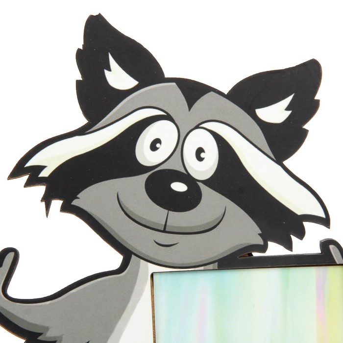 Фоторамка из МДФ для фото 10х15 см "Енот" 26х29 см