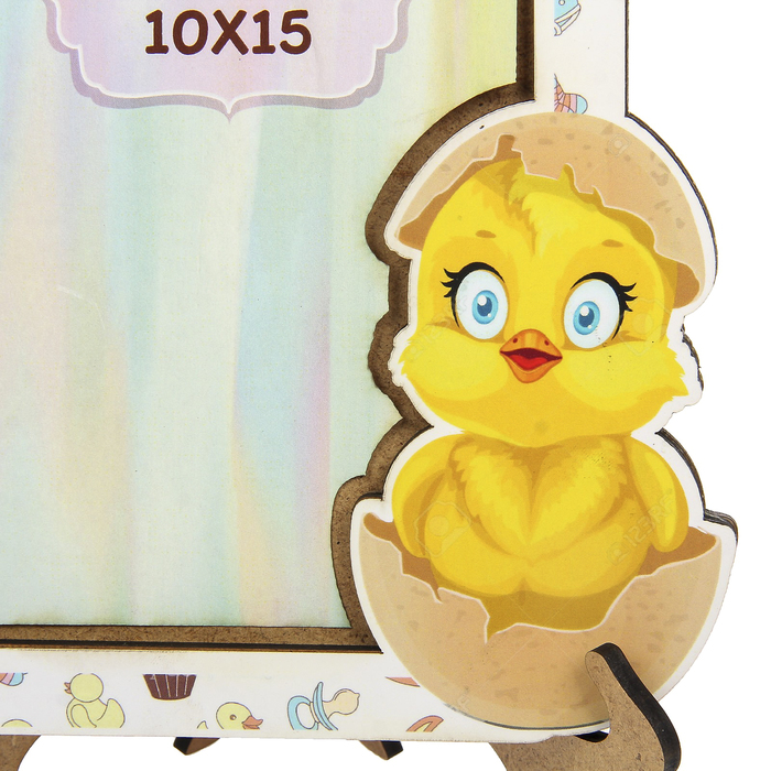 Фоторамка из МДФ для фото 10х15 см "Птенчик" 14х17 см