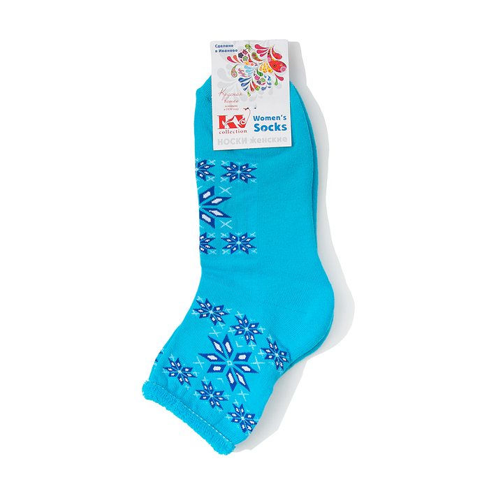 Носки женские с махровым следом, цвет МИКС, размер 23-25