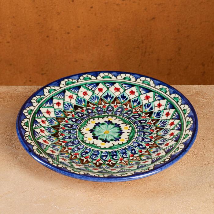 фото Тарелка плоская 22 см риштанская керамика