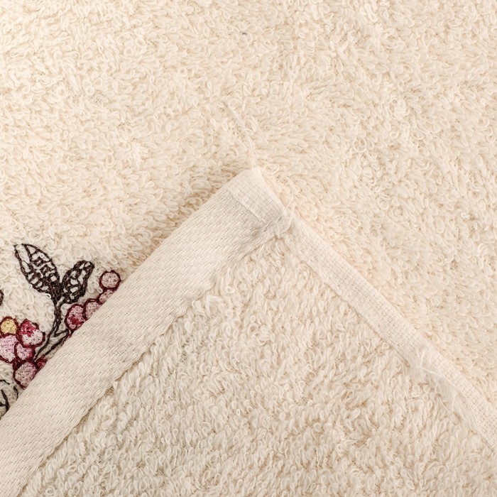 Махровое полотенце JUANNA BATIK в коробке, 50х90 см, цвет кремовый, 380 г/м2