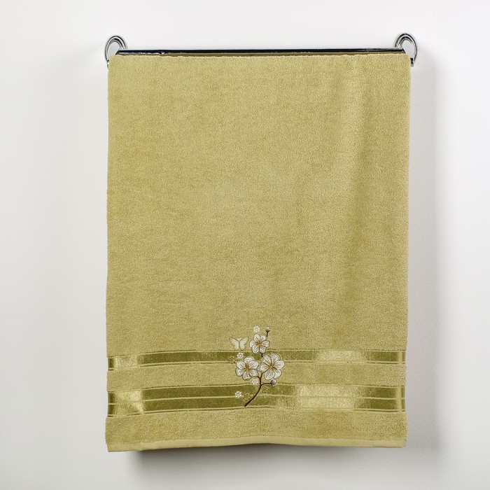 КМП в коробке TWO DOLPHINS 70х140 см, SAKURA PİNK, цв.зеленый, 380 г/м2,хлопок 100%