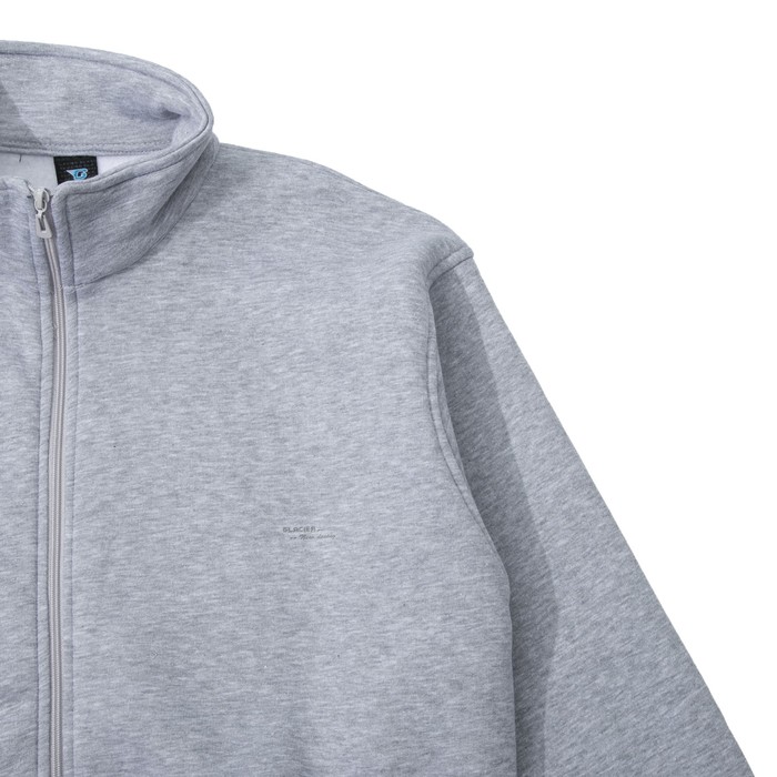 Джемпер-толстовка мужской на молнии 925 цвет серый меланж, р-р 58-60 (5XL)