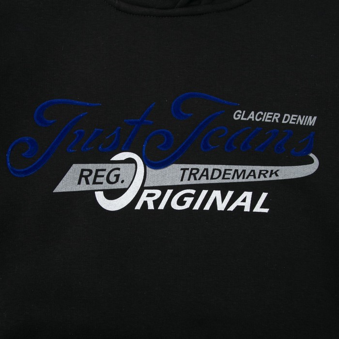 Джемпер-толстовка мужской с капюшоном 971 цвет чёрный, р-р 50-52 (XL)