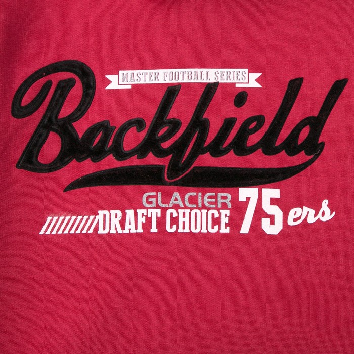 Джемпер-толстовка мужской с капюшоном 987 цвет бордовый, р-р 48-50 (L)