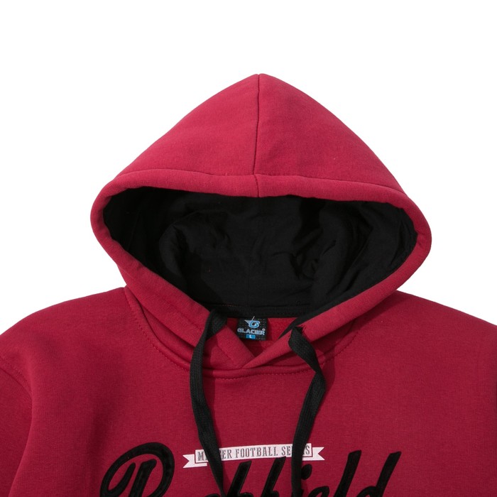 Джемпер-толстовка мужской с капюшоном 987 цвет бордовый, р-р 50-52 (XL)