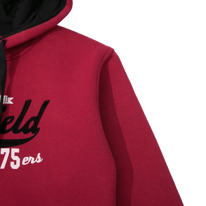 Джемпер-толстовка мужской с капюшоном 987 цвет бордовый, р-р 52-54 (2XL)