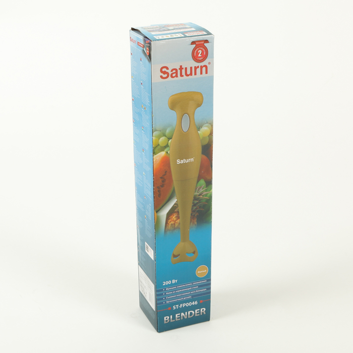 Блендер Saturn ST-FP0046, 200 Вт, 1 скорость, желтый