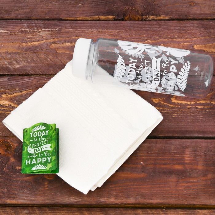 Набор "Perfect day", бутылка для воды (500 мл), полотенце