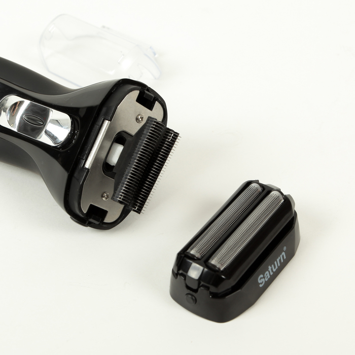 Электробритва Saturn ST-HC7390, 2 головки, работа от аккумулятора, черный