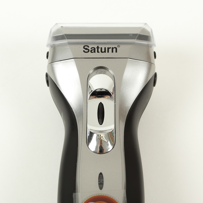Электробритва Saturn ST-HC7390, 2 головки, работа от аккумулятора, серый