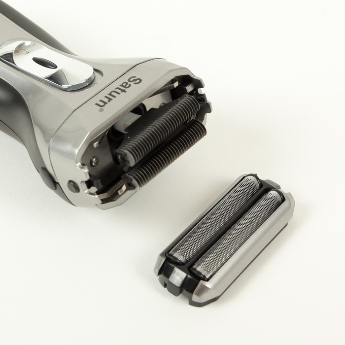 Электробритва Saturn ST-HC7390, 2 головки, работа от аккумулятора, серый