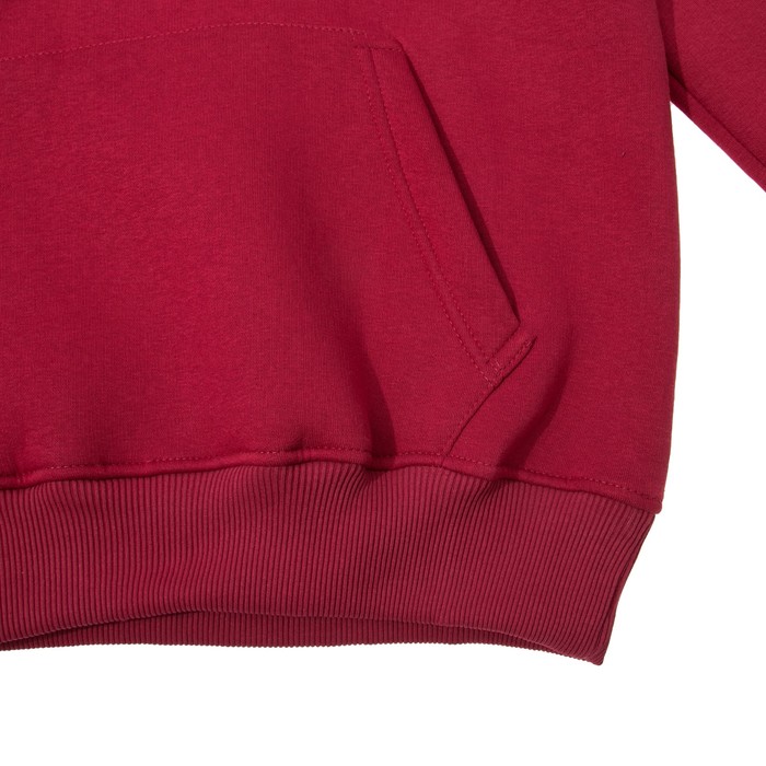 Джемпер-толстовка мужской с капюшоном 1918 цвет бордовый, р-р 50-52 (XL)