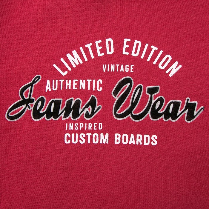 Джемпер-толстовка мужской с капюшоном 1918 цвет бордовый, р-р 52-54 (2XL)