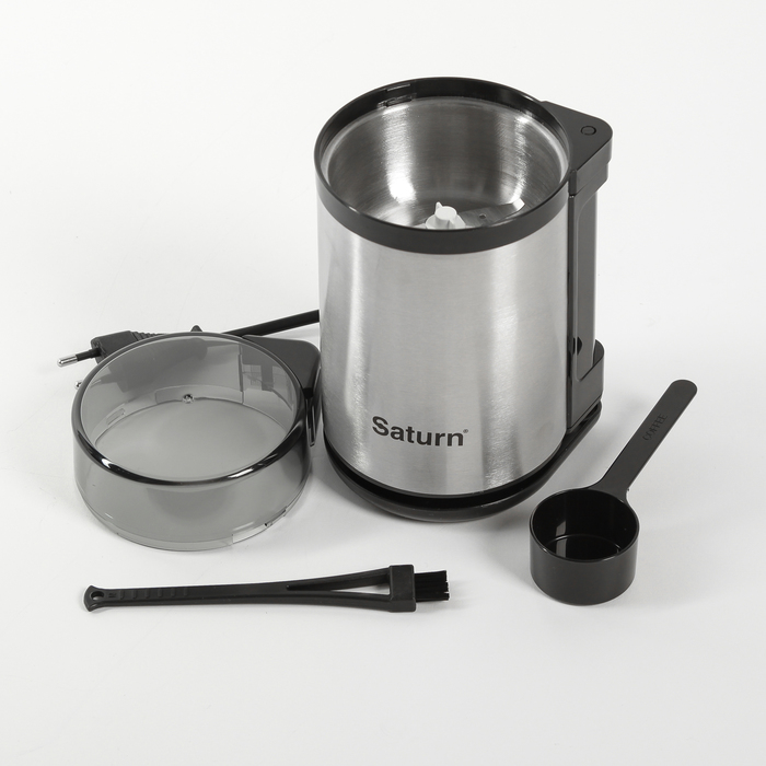 Кофемолка Saturn ST-CM0177, 180 Вт, 85 гр, серебристый