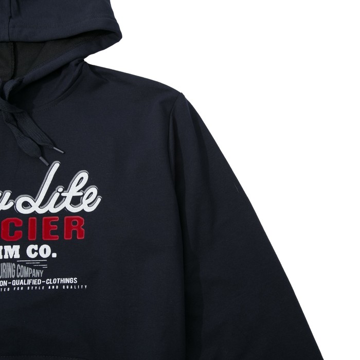 Джемпер-толстовка мужской 3021 цвет тёмно-синий, р-р 54-56 (3XL)