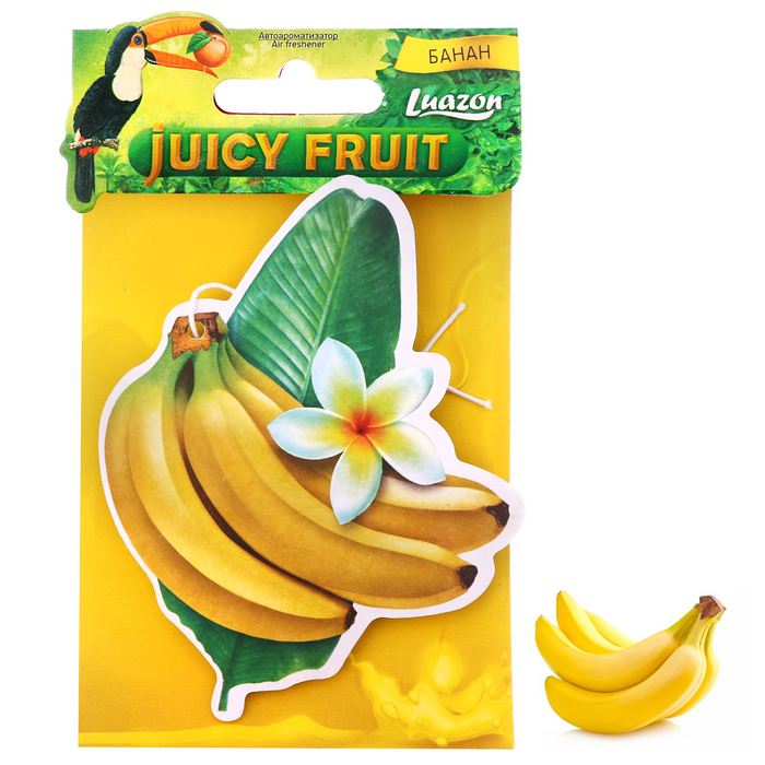 Ароматизатор бумажный "Банан", Сочные фрукты