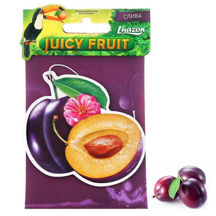 Ароматизатор бумажный "Слива", Сочные фрукты