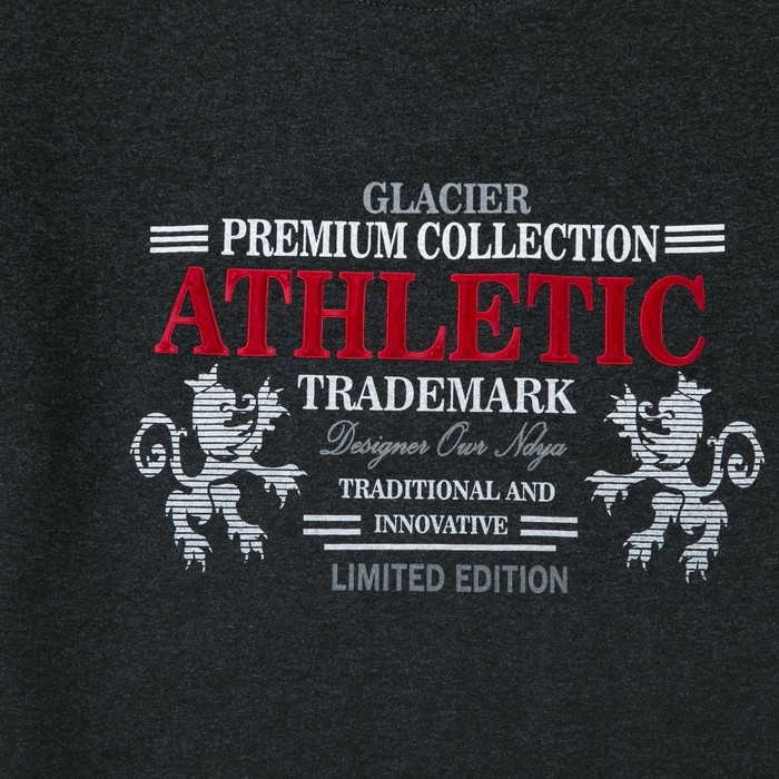 Джемпер-толстовка мужской 3034 цвет антрацит меланж, р-р 54-56 (3XL)