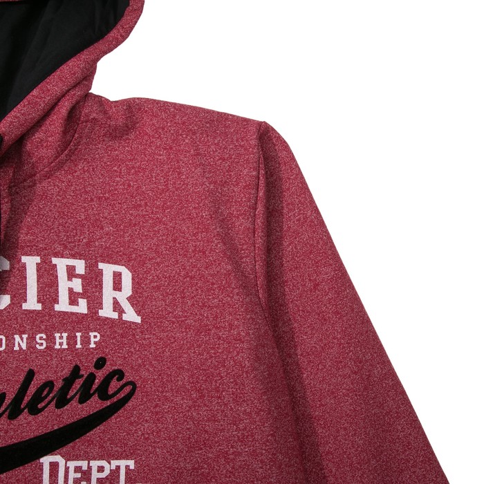 Джемпер-толстовка мужской с капюшоном 3052 цвет бордовый, р-р 50-52 (XL)