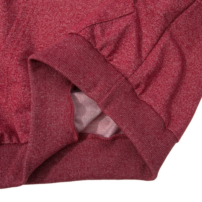 Джемпер-толстовка мужской с капюшоном 3052 цвет бордовый, р-р 50-52 (XL)