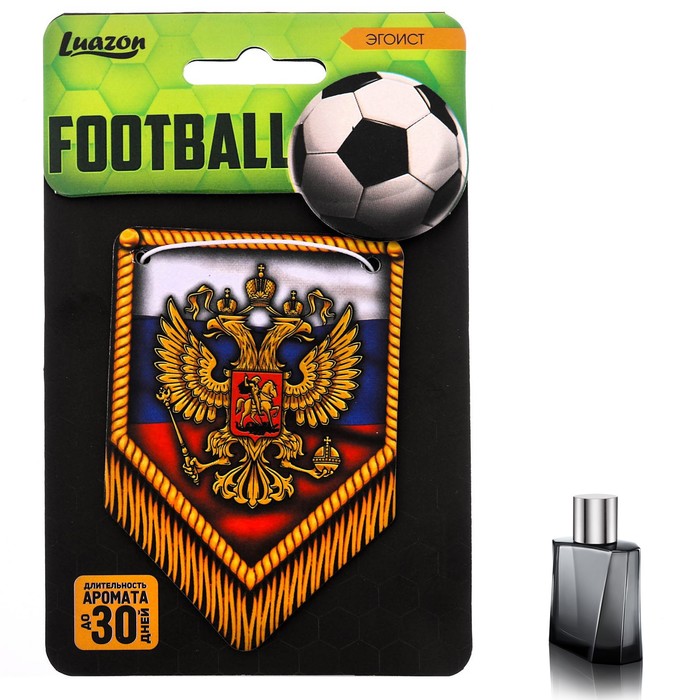 Ароматизатор бумажный, футбол "Россия", парфюм