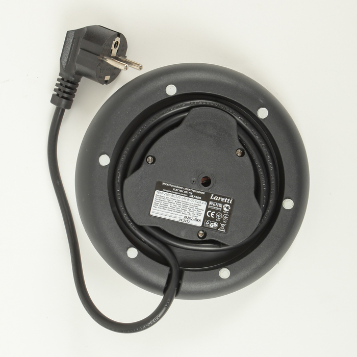 Чайник электрический Laretti LR7509, 2200 Вт, 1.7 л, серебристый