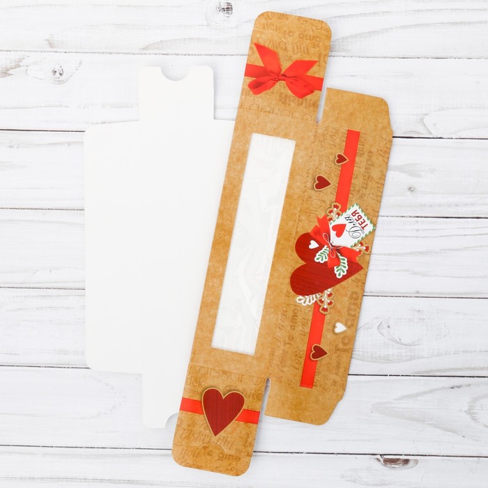 Коробочка для макарун «Для тебя», 18 х 5,5 х 5,5 см