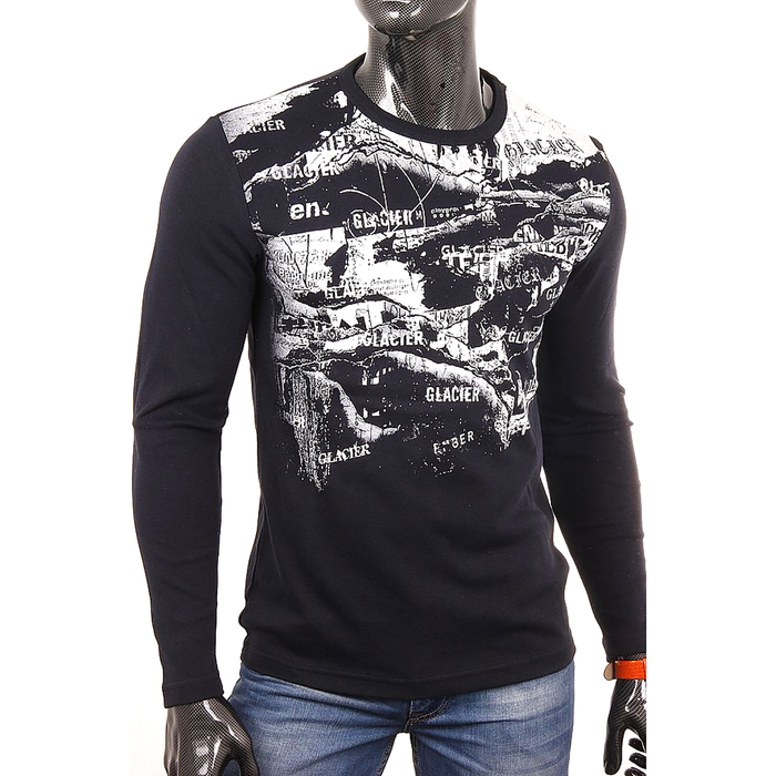 Джемпер мужской 0776 цвет тёмно-синий, размер 44-46 (M)