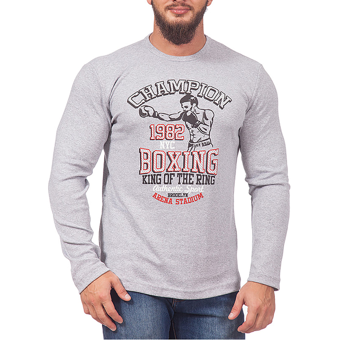 Джемпер мужской 0791 цвет серый меланж, размер 48-50 (L)