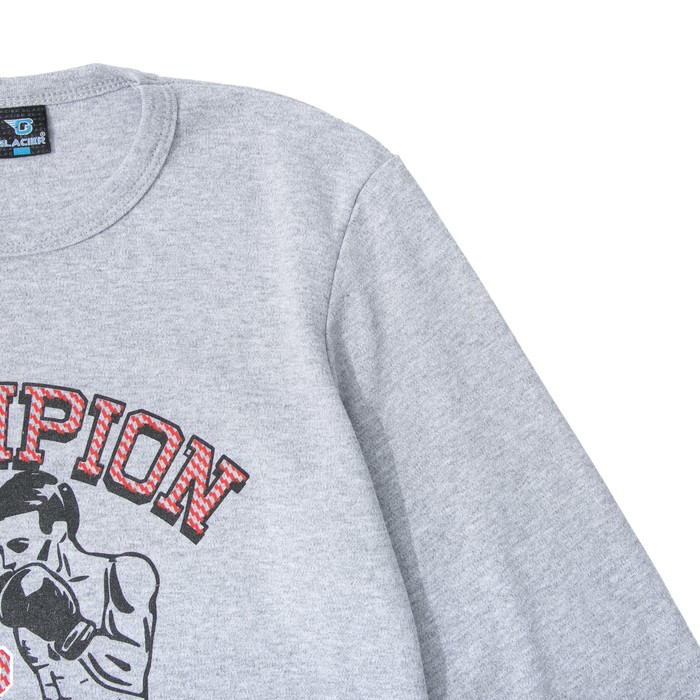 Джемпер мужской 0791 цвет серый меланж, размер 52-54 (2XL)