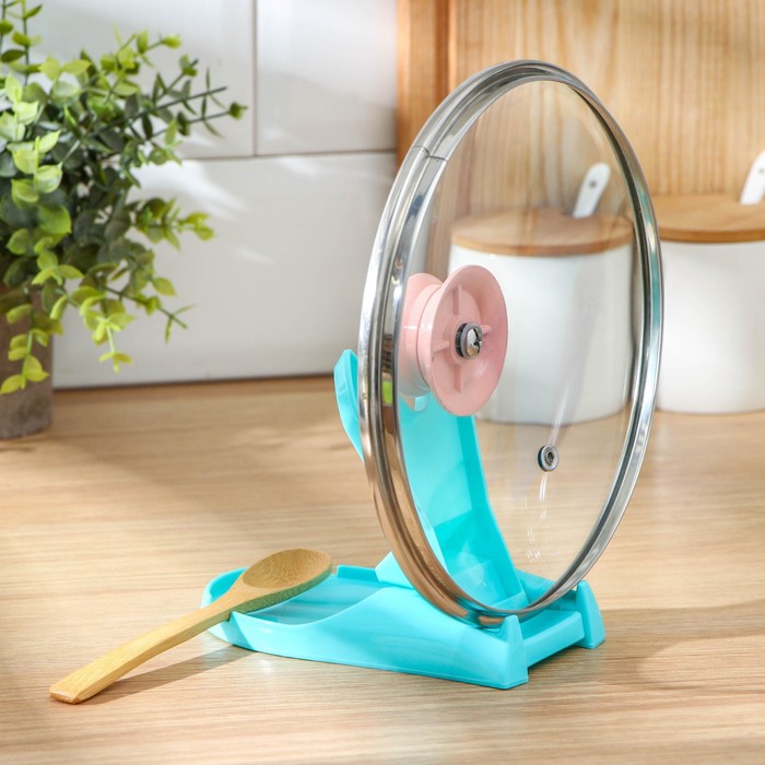 Подставка для крышки и ложки складная "Помощник", цвета МИКС