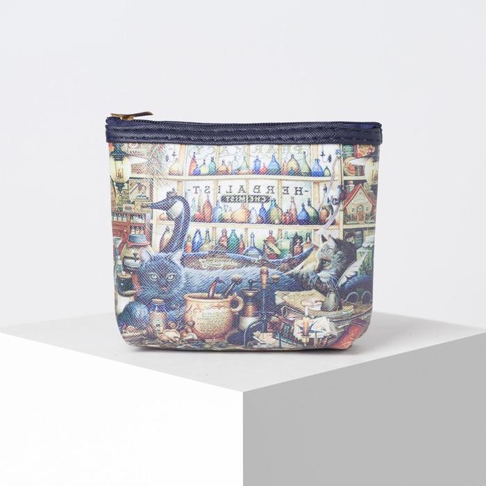 Кошелёк женский на молнии, 1 отдел, цвет синий