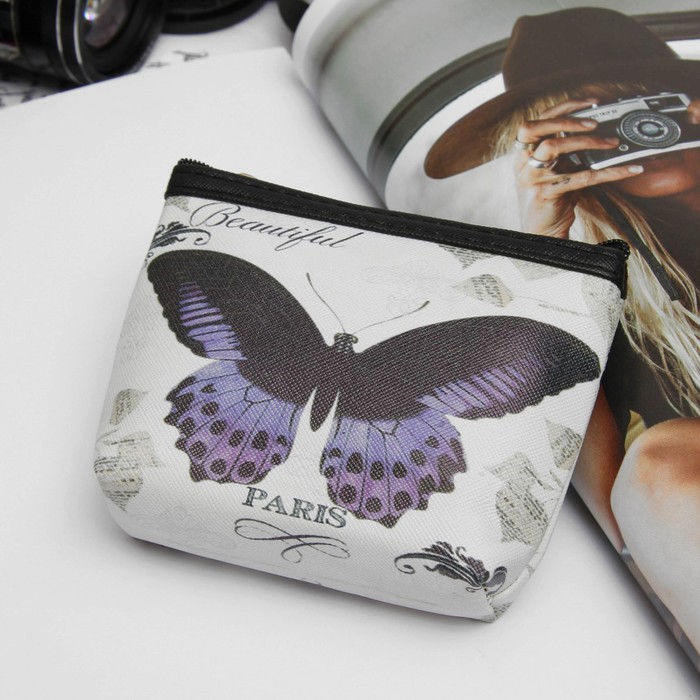 Кошелёк женский на молнии, 1 отдел, цвет чёрный