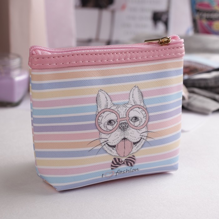 Кошелёк детский на молнии, 1 отдел, цвет розовый