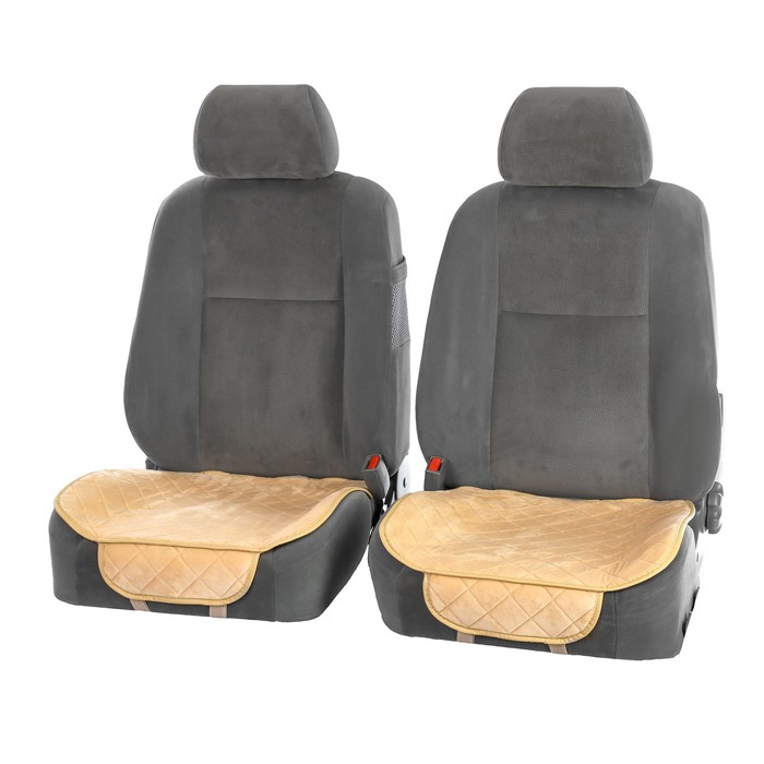 Накидки на сиденья, универсальная, бежевый, набор 3 шт.