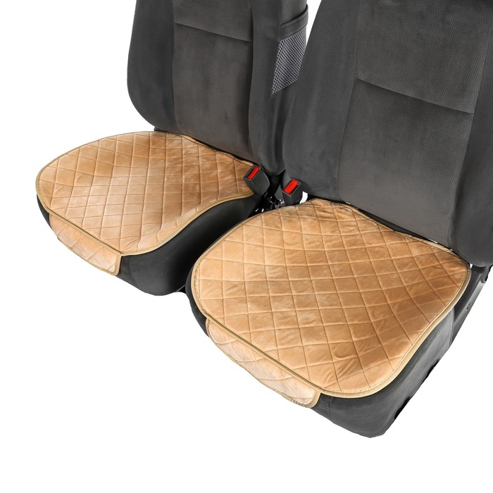 Накидки на сиденья, универсальная, бежевый, набор 3 шт.