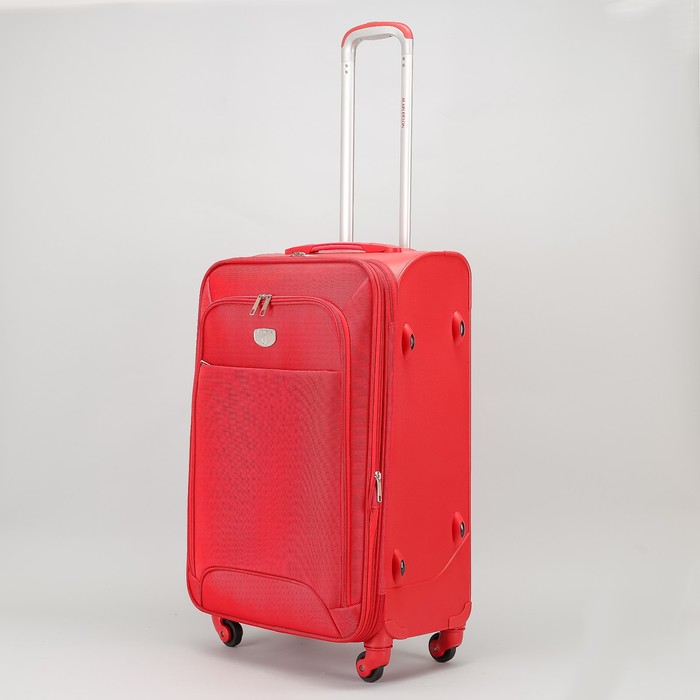Чемодан малый с расширением, 24", 4 колеса, 2 наружных кармана, кодовый замок, цвет красный