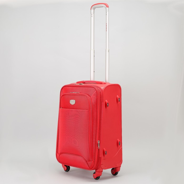 Чемодан малый с расширением, 20", 4 колеса, 2 наружных кармана, кодовый замок, цвет красный