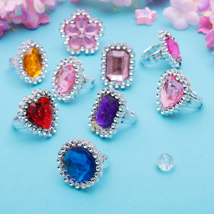 Кольцо детское "Выбражулька" принцесска, цвет МИКС, безразмерное