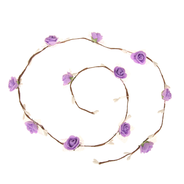 Декор для волос, вплетаемый "Фиолетовые розы"