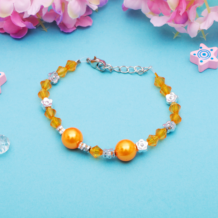 Браслет детский "Выбражулька" жемчужинки две, цвет МИКС