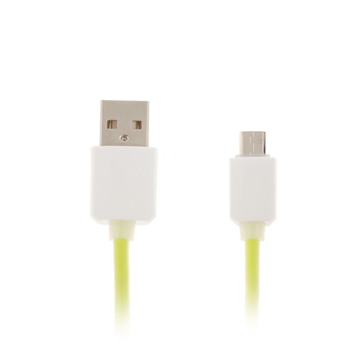 Провод для зарядки и передачи данных, USB-microUSB, 1 м, резиновая оплётка, МИКС