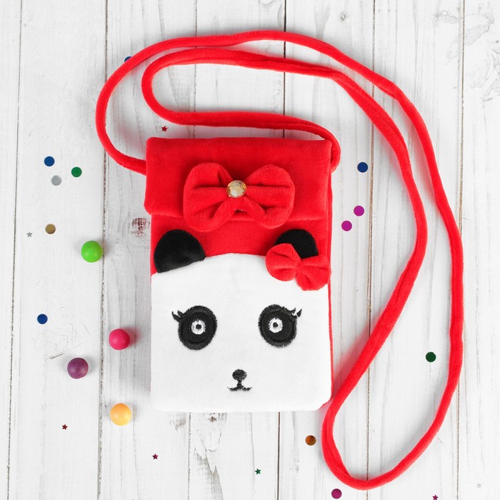 Мягкая сумочка "Панда" с бантом