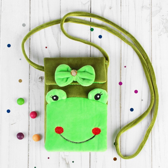Мягкая сумочка "Лягушка" с бантом
