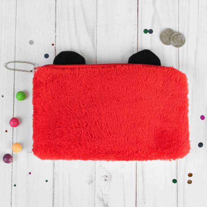 Мягкий пенал "Панда" с красным бантом