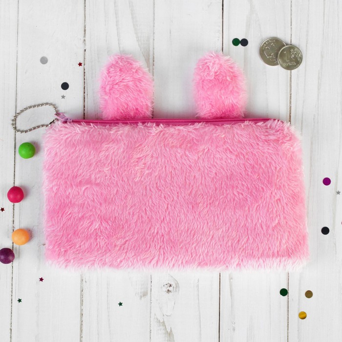 Мягкий пенал "Зайка" с красным бантом